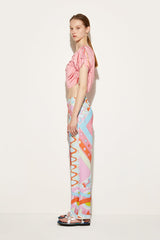 PUCCI Vivara-Print Cotton Trousers | Women Pants And Shorts