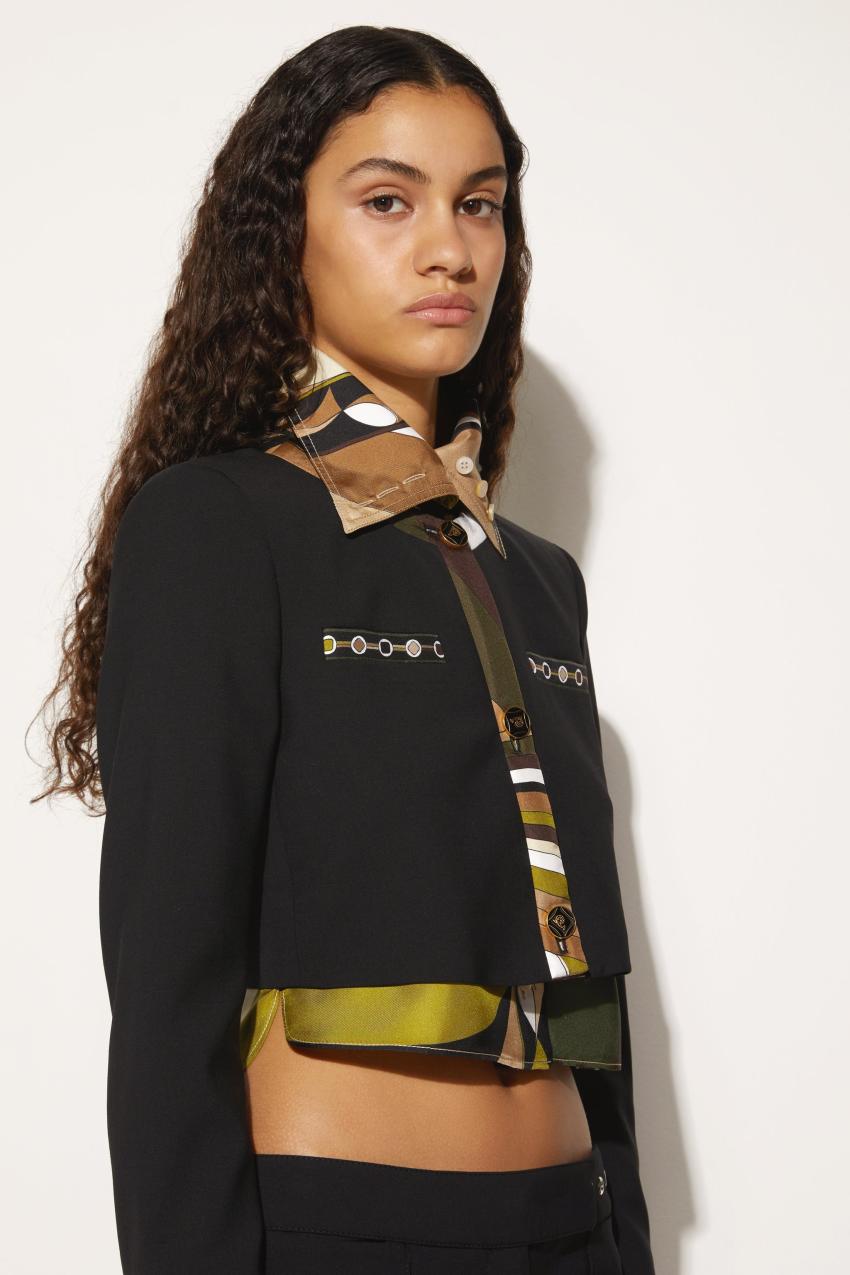 PUCCI Vivara-Print Cropped Jacket | Women Jackets
