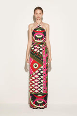 PUCCI Vivara-Print Halterneck Dress | Women Dresses