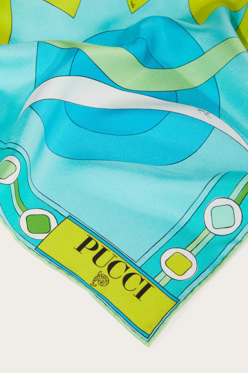 PUCCI Vivara-Print Large Silk-Twill Carré | Women Silks
