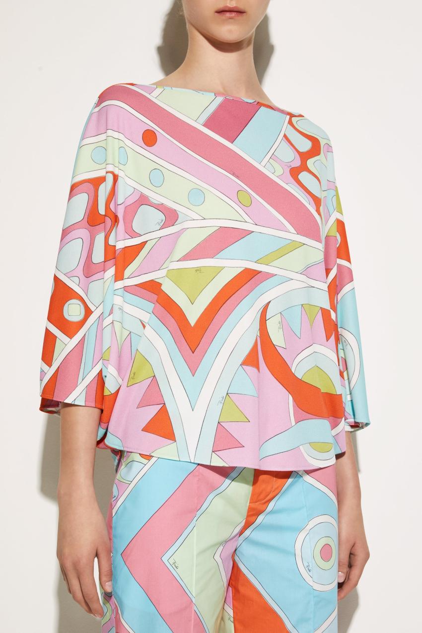 PUCCI Vivara-Print Poncho | Women Tops And Shirts