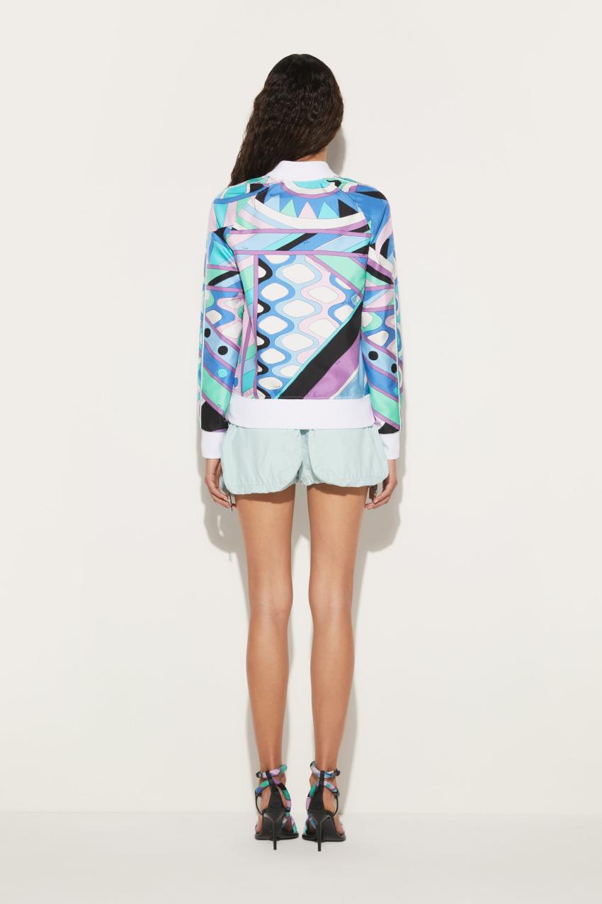 PUCCI Vivara-Print Silk-Twill Bomber Jacket | Women Jackets