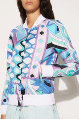 PUCCI Vivara-Print Silk-Twill Bomber Jacket | Women Jackets