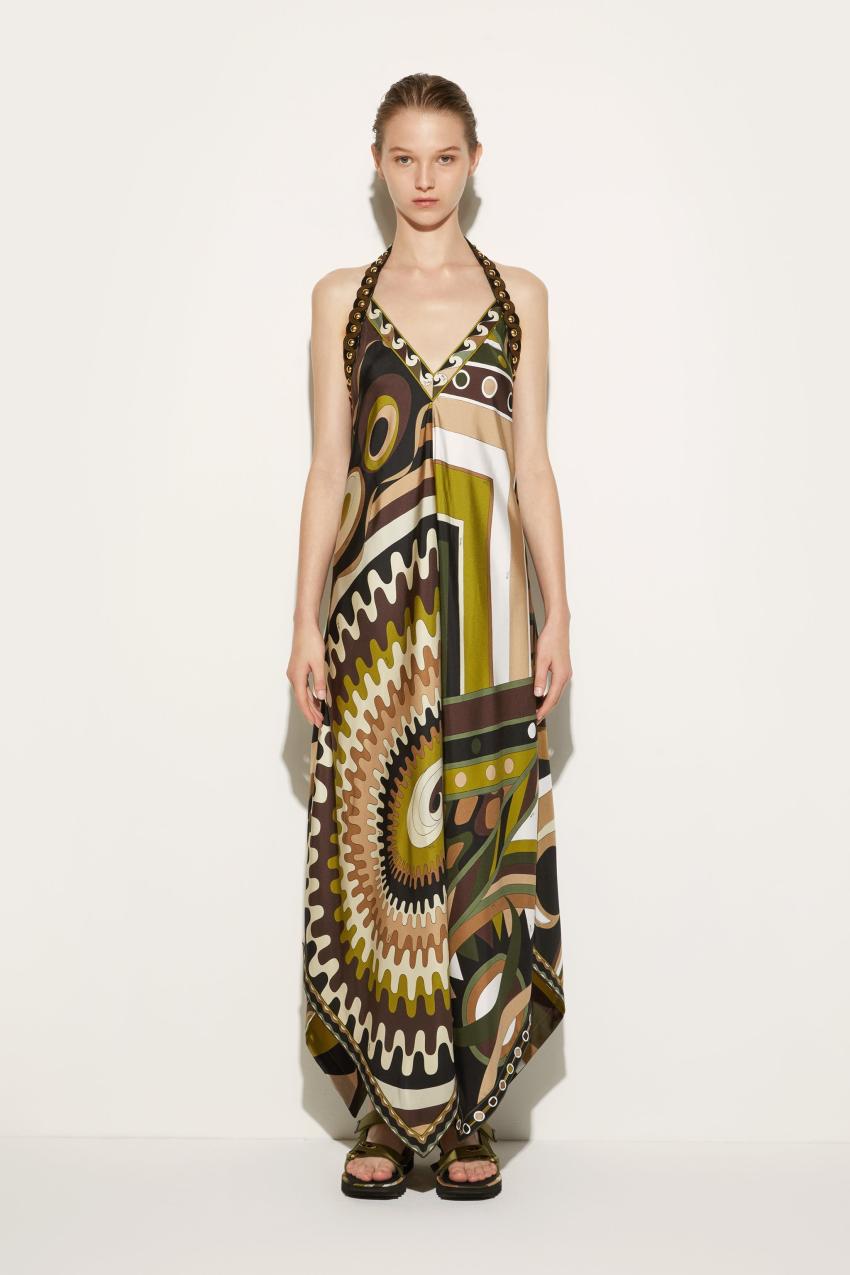 PUCCI Vivara-Print Silk-Twill Dress | Women Dresses