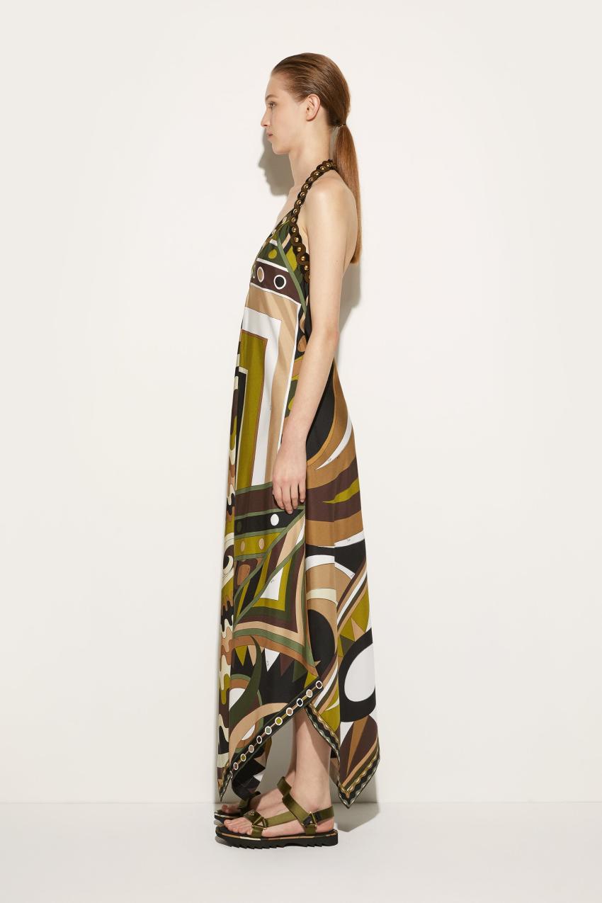 PUCCI Vivara-Print Silk-Twill Dress | Women Dresses