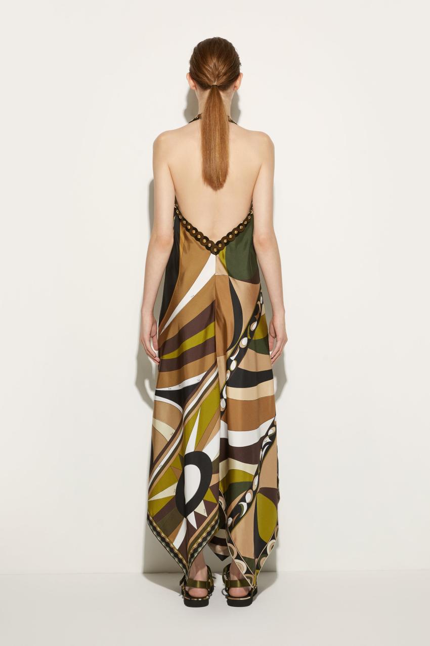 PUCCI Vivara-Print Silk-Twill Dress | Women Dresses