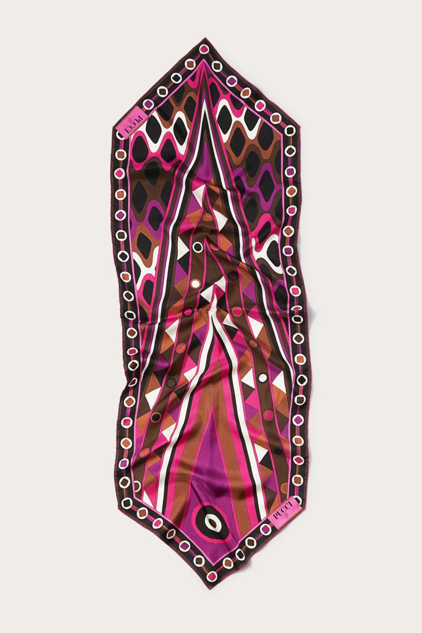 PUCCI Vivara-Print Silk-Twill Losange | Women Silks