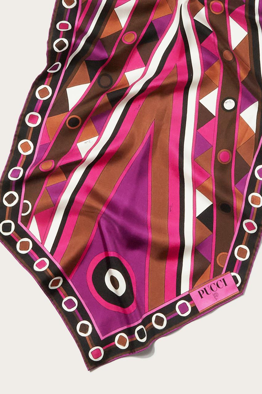 PUCCI Vivara-Print Silk-Twill Losange | Women Silks