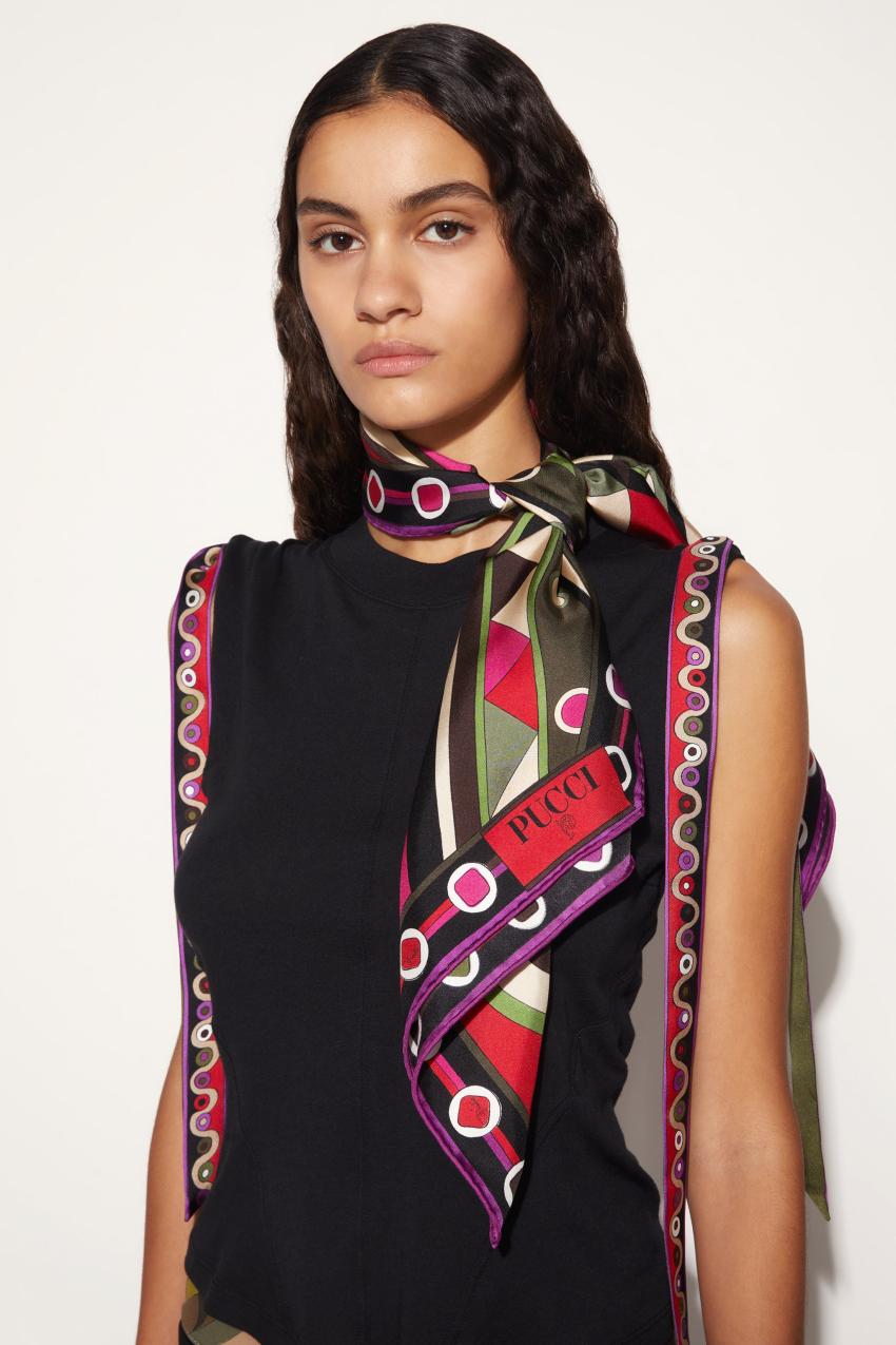PUCCI Vivara-Print Silk-Twill Scarf | Women Silks