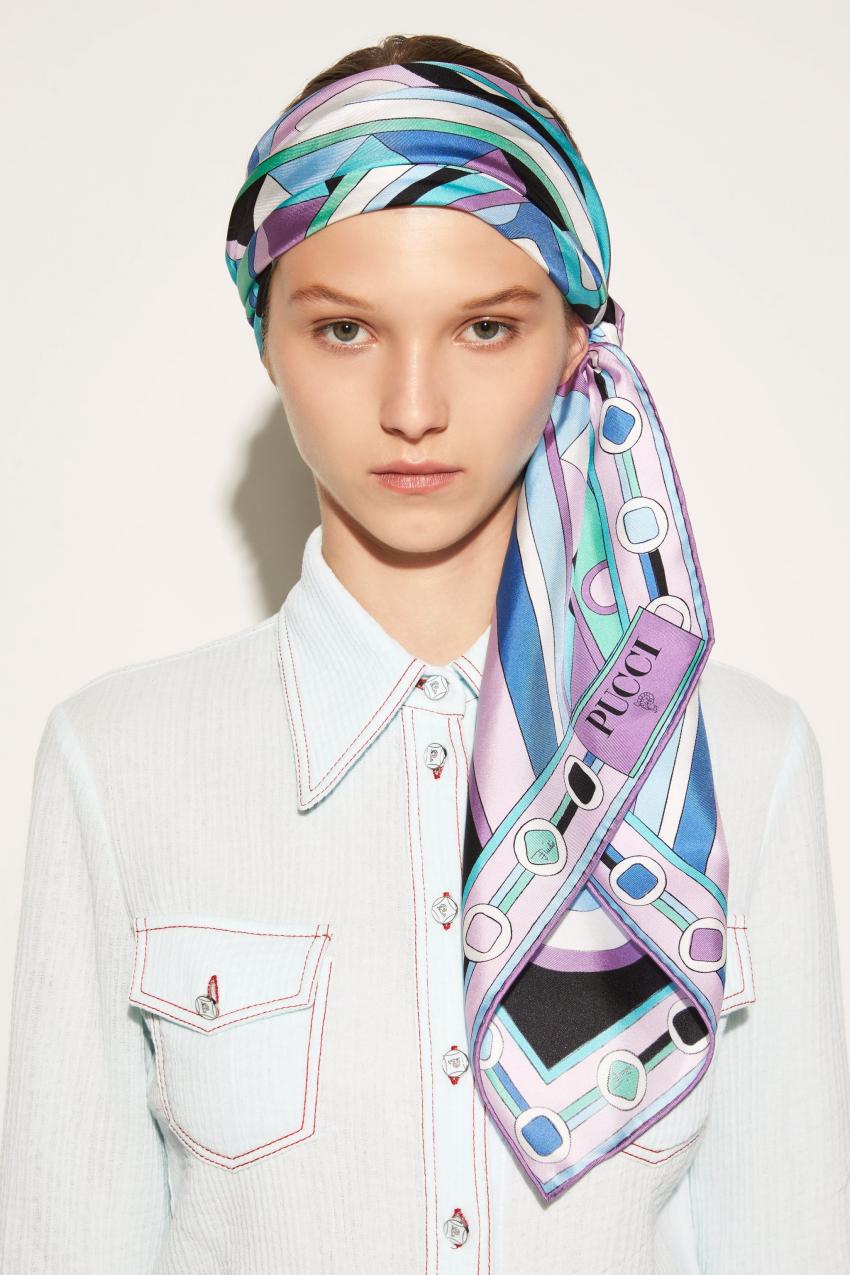 PUCCI Vivara-Print Silk-Twill Scarf | Women Silks