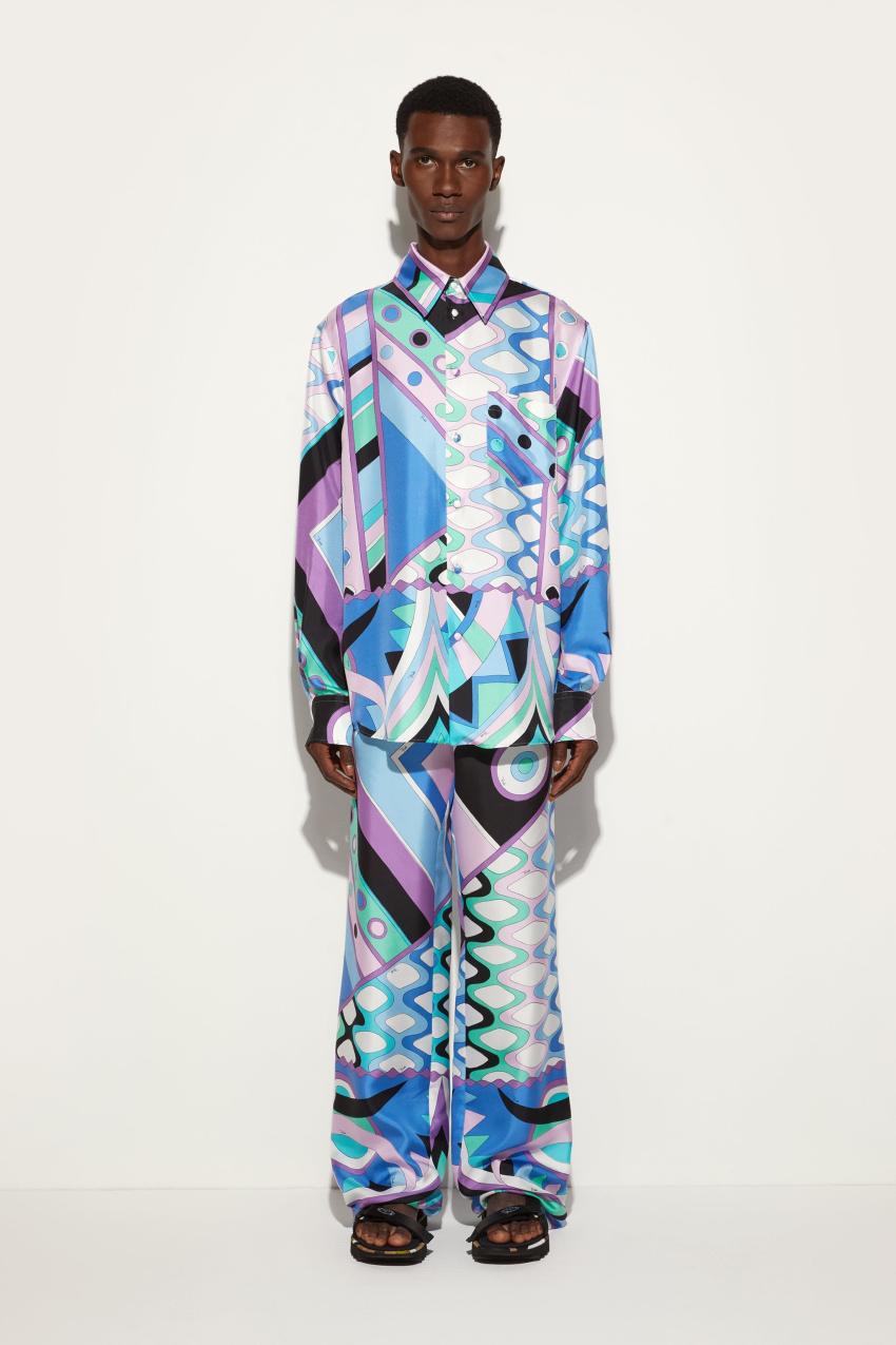PUCCI Vivara-Print Silk-Twill Shirt | Men Ready To Wear