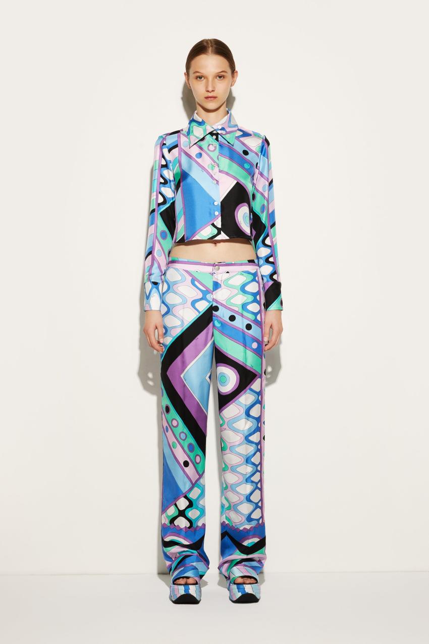 PUCCI Vivara-Print Silk-Twill Shirt | Women Tops And Shirts
