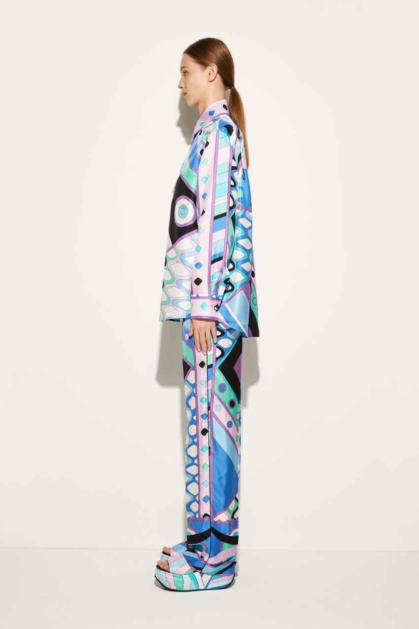 PUCCI Vivara-Print Silk-Twill Shirt | Women Tops And Shirts