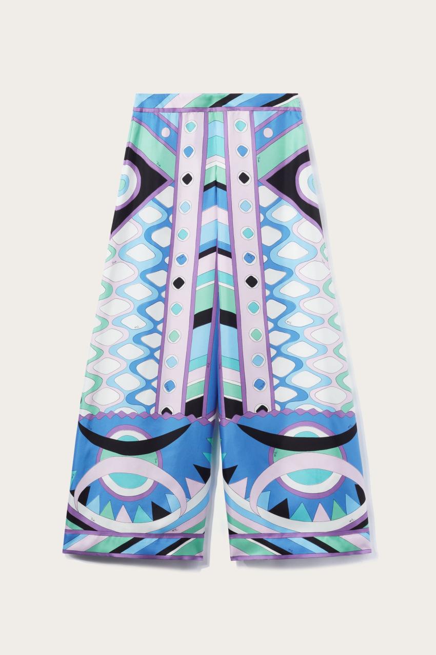 PUCCI Vivara-Print Silk-Twill Trousers | Women Pants And Shorts