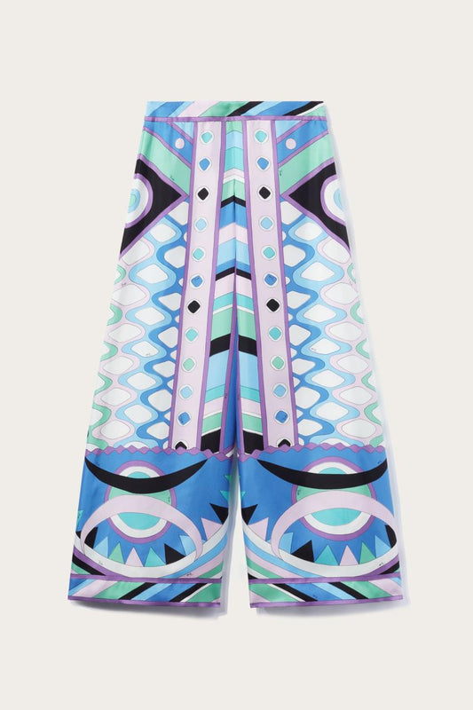PUCCI Vivara-Print Silk-Twill Trousers | Women Pants And Shorts