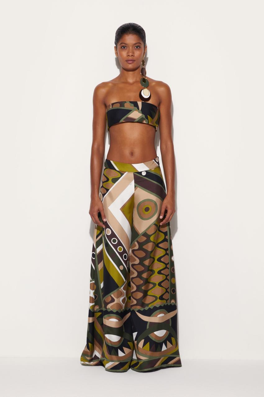 PUCCI Vivara-Print Silk-Twill Trousers | Women Pants And Shorts