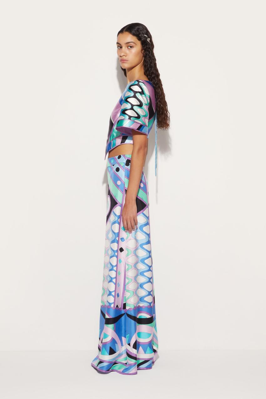 PUCCI Vivara-Print Silk-Twill Trousers | Women Pants And Shorts