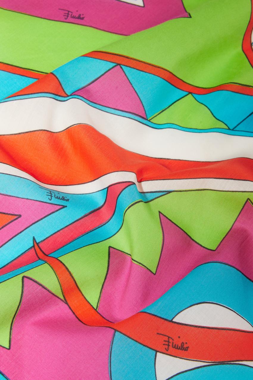 PUCCI Vivara-Print Small Cotton Scarf | Women Silks