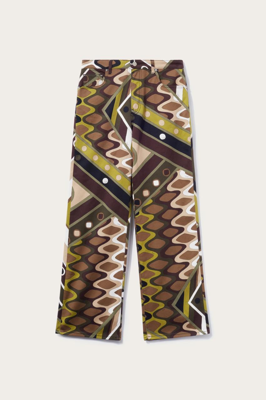 PUCCI Vivara-Print Wide-Leg Trousers | Women Pants And Shorts