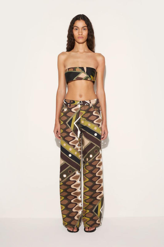 PUCCI Vivara-Print Wide-Leg Trousers | Women Pants And Shorts