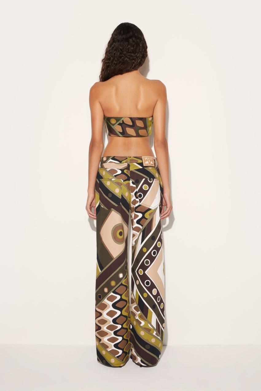 PUCCI Vivara-Print Wide-Leg Trousers | Women Pants And Shorts