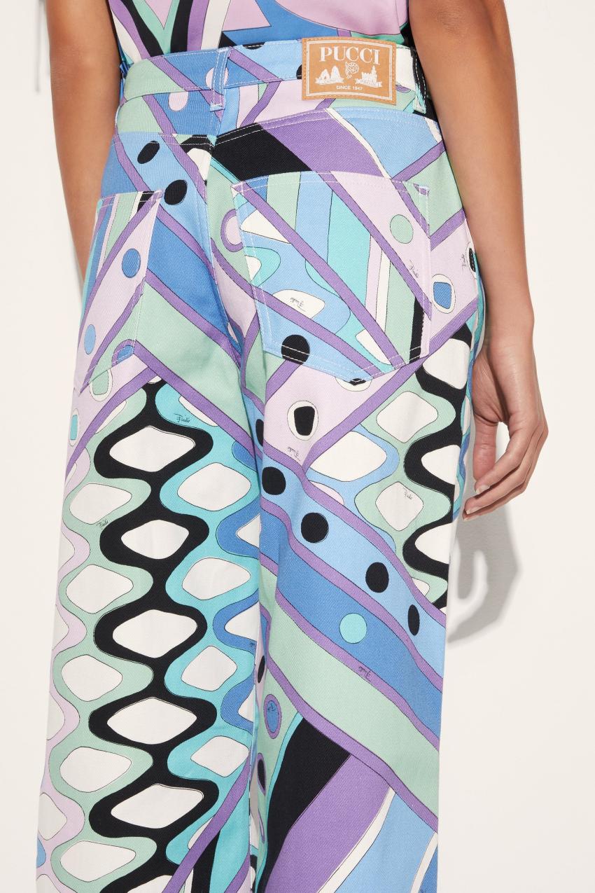 PUCCI Vivara-Print Wide-Leg Trousers | Women Pants And Shorts