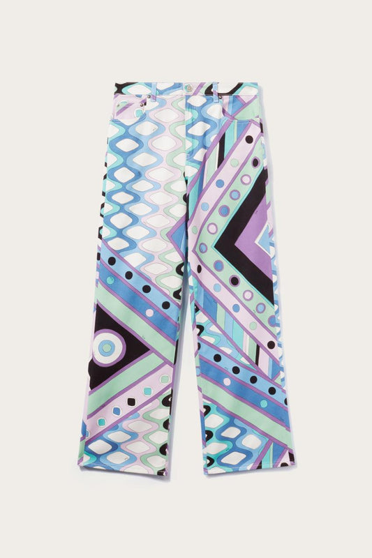 PUCCI Vivara-Print Wide-Leg Trousers | Women Pants And Shorts