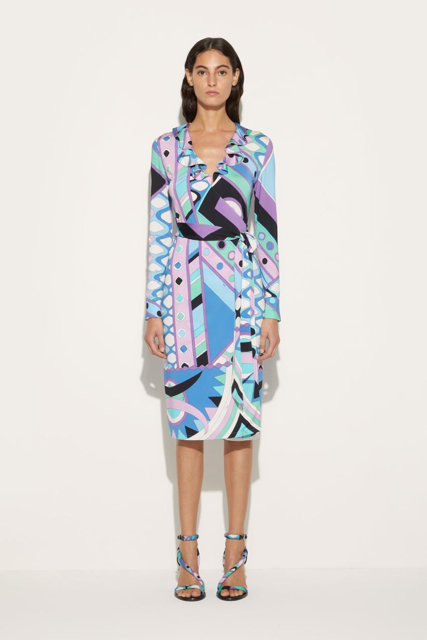 PUCCI Vivara-Print Wrap Dress | Women Dresses